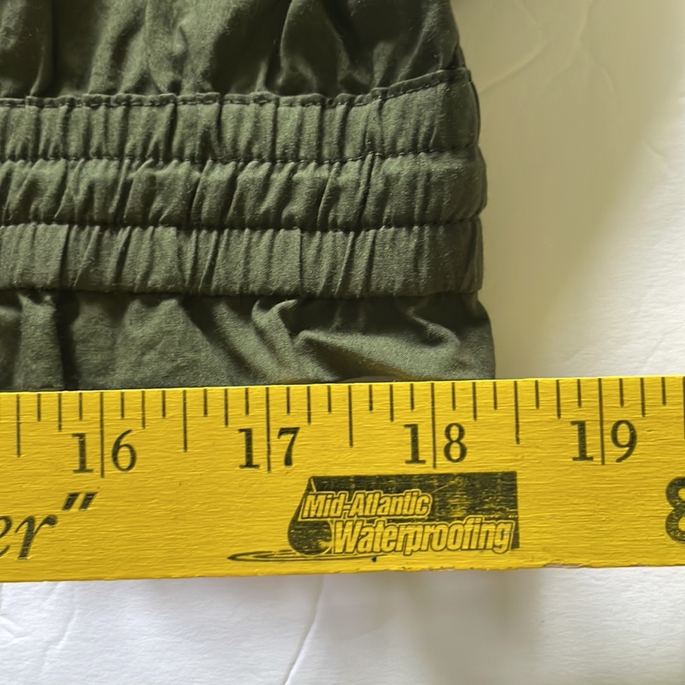 Sol Paperbag Elastic Waist Khaki Green Shorts Size XXL - Picture 6 of 8